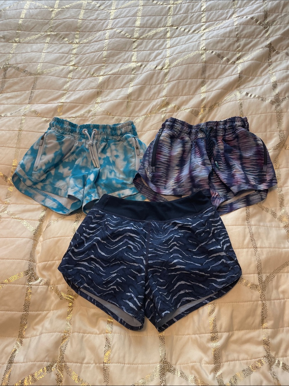 Athleta Girls' Mix & Match Athletic Shorts - Teal, Purple & Navy